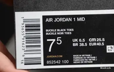 BLACK AIR JORDAN 852542-100 1 SE UNION TOE MID 0403